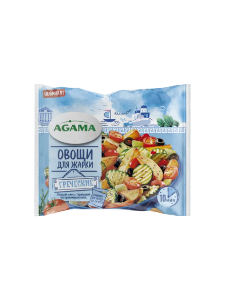 ОВОЩИ AGAMA ДЛЯ ЖАРКИ ГРЕЧЕСКИЕ 400Г