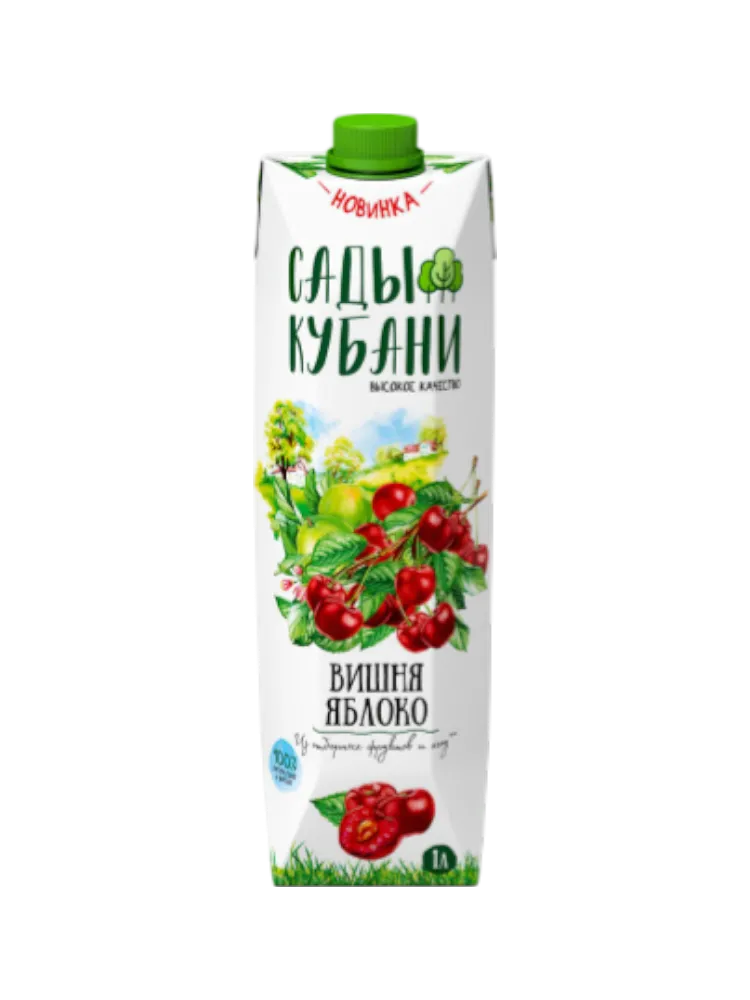 НЕКТАР САДЫ КУБАНИ 1Л ВИШНЯ/ЯБЛОКО