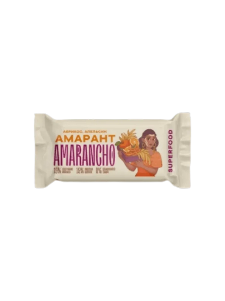 БАТОНЧИК AMARANCHO 30Г АБРИКОС/АПЕЛЬСИН