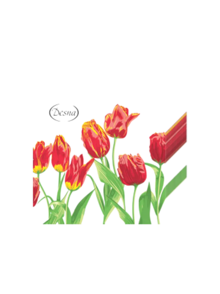 САЛФЕТКИ DESIGN ТЮЛЬПАНЫ 40Л - фото 1