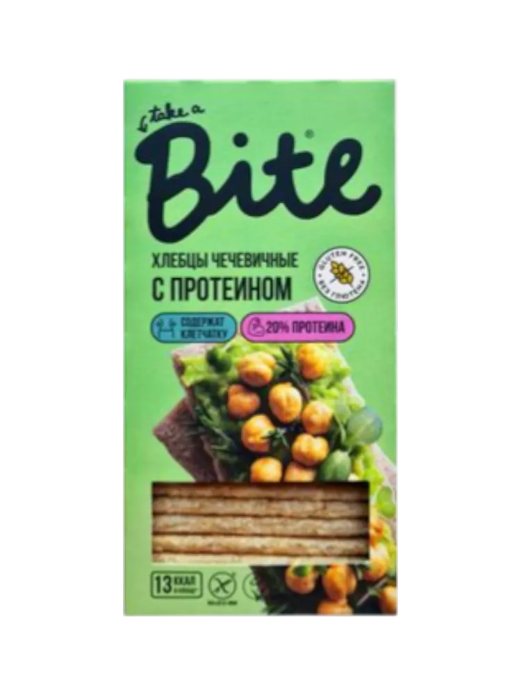 ХЛЕБЦЫ BITE 100Г ПРОТЕИНОВЫЕ ЧЕЧЕВИЧНЫЕ