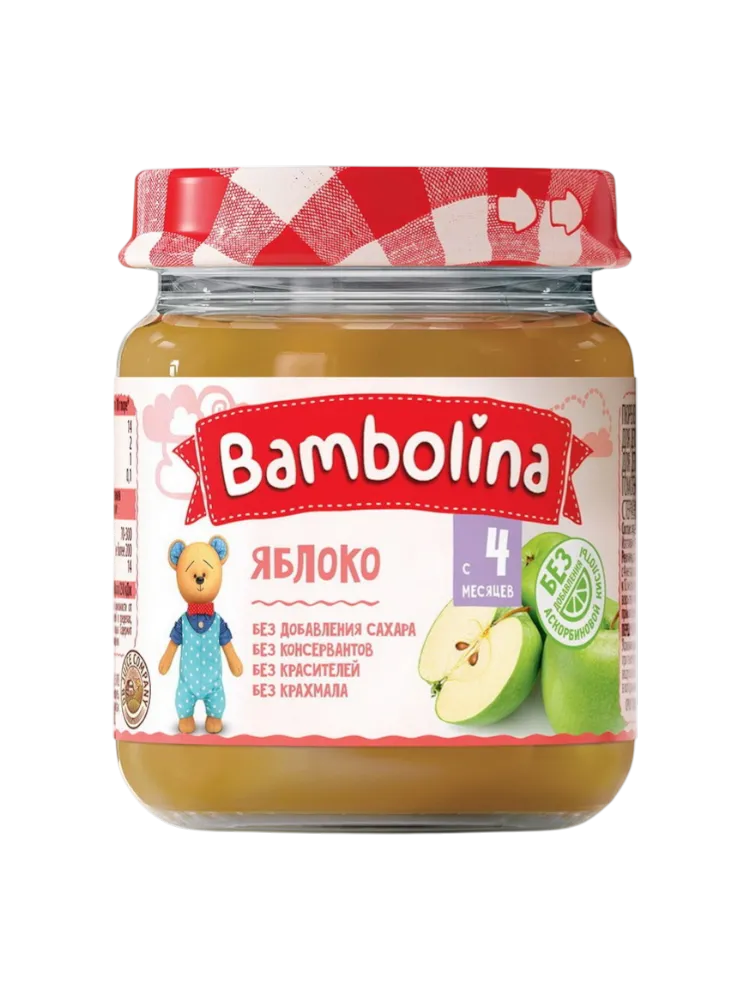 ПЮРЕ BAMBOLINA 100Г ЯБЛОКО СТ/Б 