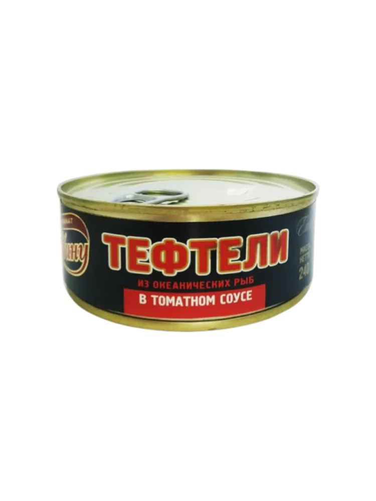 КОНСЕРВЫ ЗА РОДИНУ 240Г ТЕФТЕЛИ ИЗ ФАРША ОКЕАН ПОРОД РЫБ В Т/С КЛЮЧ - фото 1