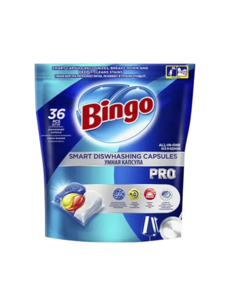 КАПСУЛЫ Д/ПОСУД МАШИН BINGO 36ШТ ALL IN ONE