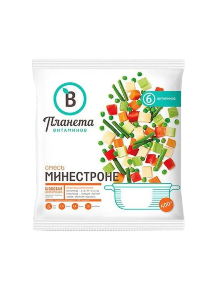 СМЕСЬ ПЛАНЕТА ВИТАМИНОВ МИНЕСТРОНЕ 400Г