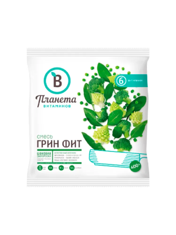 СМЕСЬ ПЛАНЕТА ВИТАМИНОВ ГРИН-ФИТ 400Г