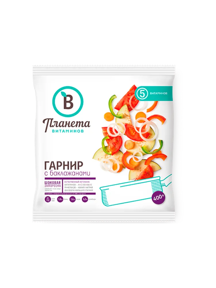 СМЕСЬ ПЛАНЕТА ВИТАМИНОВ ГАРНИР С БАКЛАЖАНАМИ 400Г