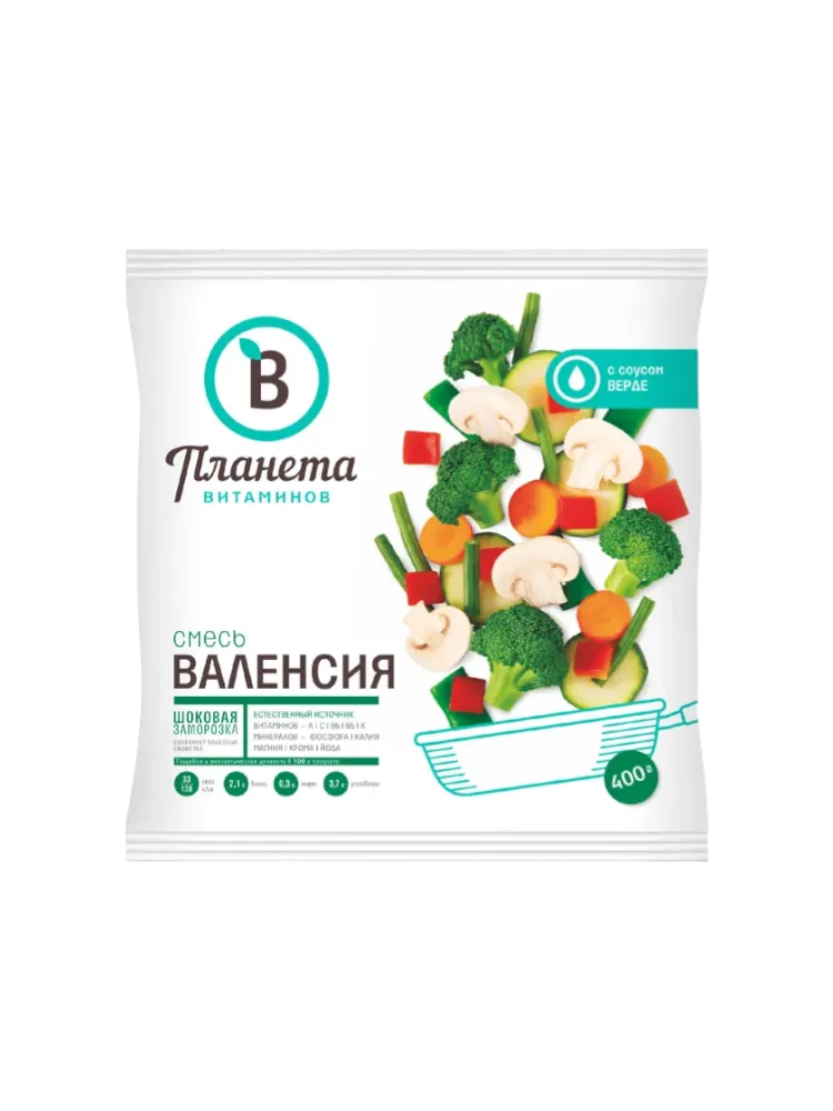 СМЕСЬ ПЛАНЕТА ВИТАМИНОВ ВАЛЕНСИЯ С СОУСОМ ВЕРДЕ 400Г