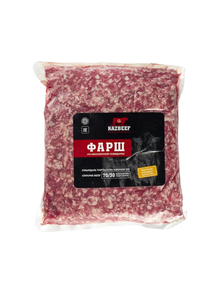 ФАРШ 1КГ ИЗ МРАМОРНОЙ ГОВЯДИНЫ 70/30  ЗАМ