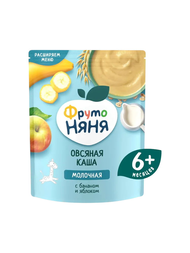КАША ФРУТОНЯНЯ МОЛ 200Г ОВСЯННАЯ ЯБЛОКО/БАНАН