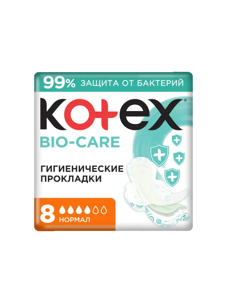 Прокладки Kotex  BioCare Normal 8шт*10
