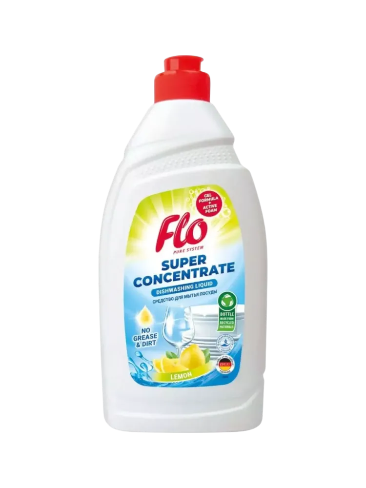 ЖИДКОСТЬ Д/МЫТЬЯ ПОСУДЫ FLO PURE LEMON 500ML