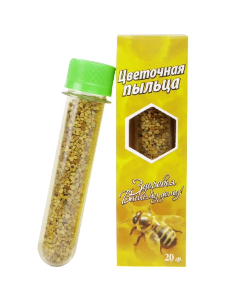 МЁД ПЫЛЬЦА ЦВЕТОЧНАЯ 20Г ПЭТ КОЛБА