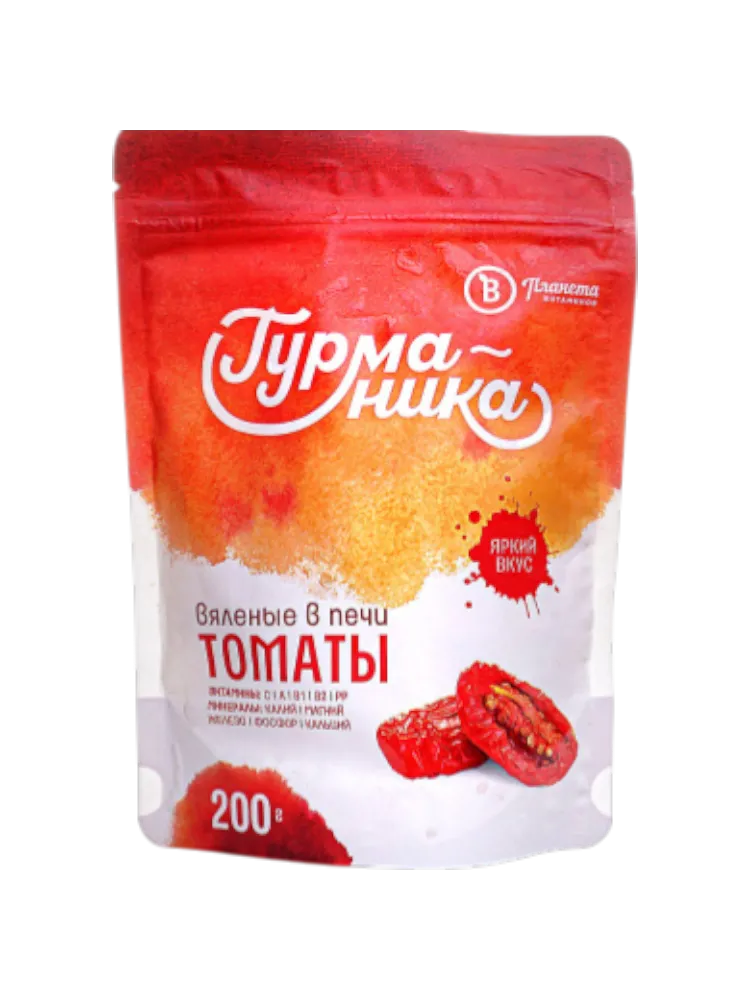 ТОМАТЫ ПЛАНЕТА ВИТАМИНОВ ВЯЛЕНЫЕ В ПЕЧИ ДОЛЬКИ 200Г