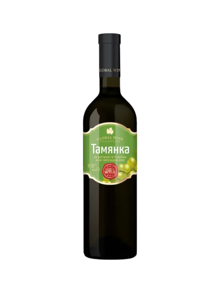 ВИНО GLOBAL WINE ТАМЯНКА БЕЛ П/СЛ 0,75Л 12% - фото 1