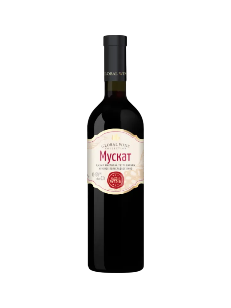 ВИНО GLOBAL WINE МУСКАТ КР П/СЛ 0,75/Л 12% - фото 1