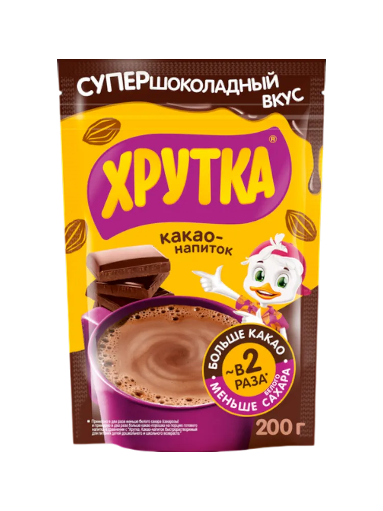 КАКАО ХРУТКА 250Г СУПЕР ШОКОЛАД