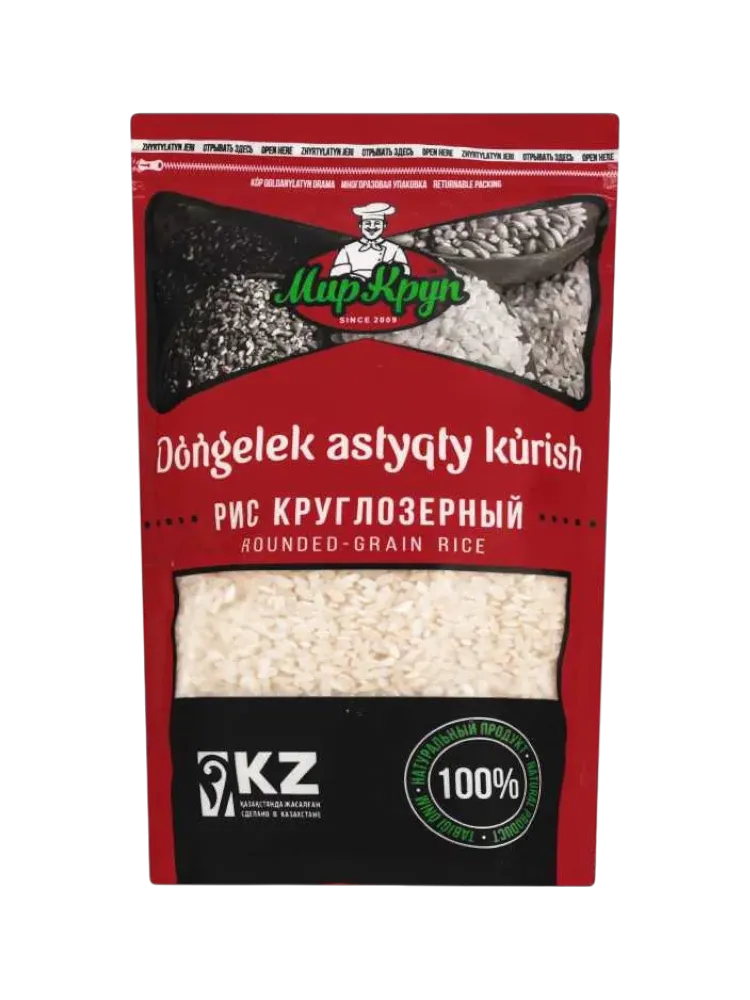 КРУПА МИР КРУП 800Г РИС КРУГЛОЗ КЫЗЫЛОРДА Д/П