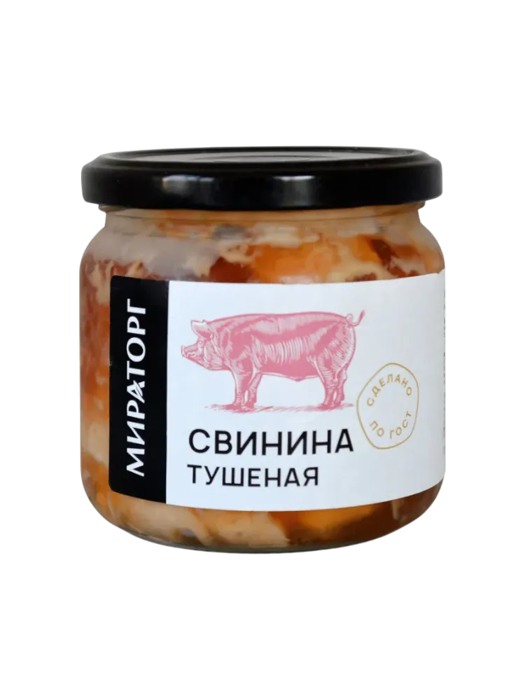 СВИНИНА ТУШЕНАЯ МИРАТОРГ БМК 350Г СТ/Б