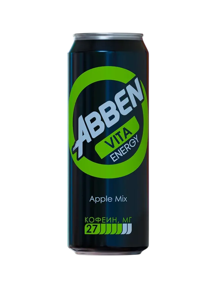 НАПИТОК ЭНЕРГЕТ ABBEN VITA ENERGY 0,45Л ЯБЛОЧНЫЙ МИКС Ж/Б