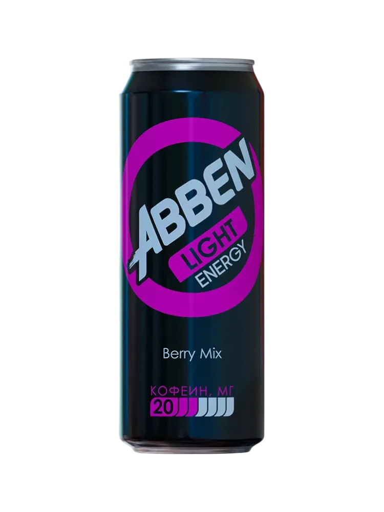 НАПИТОК ЭНЕРГЕТ ABBEN LIGHT ENERGY 0,45Л ЯБЛОЧНЫЙ МИКС Ж/Б