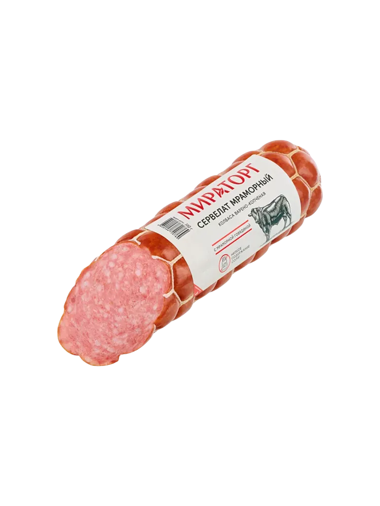 КОЛБАСА МИРАТОРГ СЕРВЕЛАТ МРАМОРНЫЙ В/К 330Г
