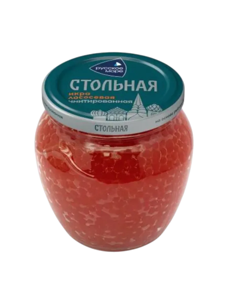 ИКРА РУССКОЕ МОРЕ ЛОСОСЕВАЯ ИМИТИР 480Г СТ/Б