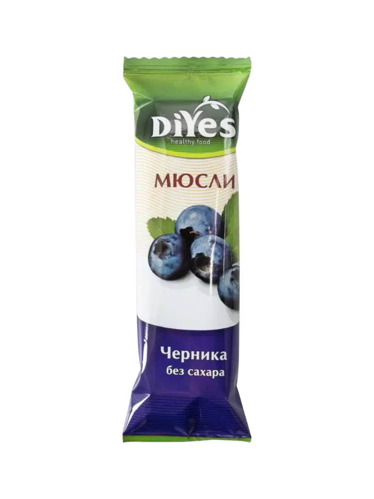 МЮСЛИ БАТОНЧИК ДИYES 25Г ЧЕРНИКА Б/САХАРА