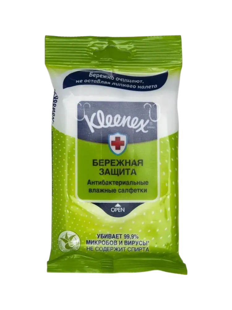 Салфетки влажные Kleenex Protect антибакт. 10*80