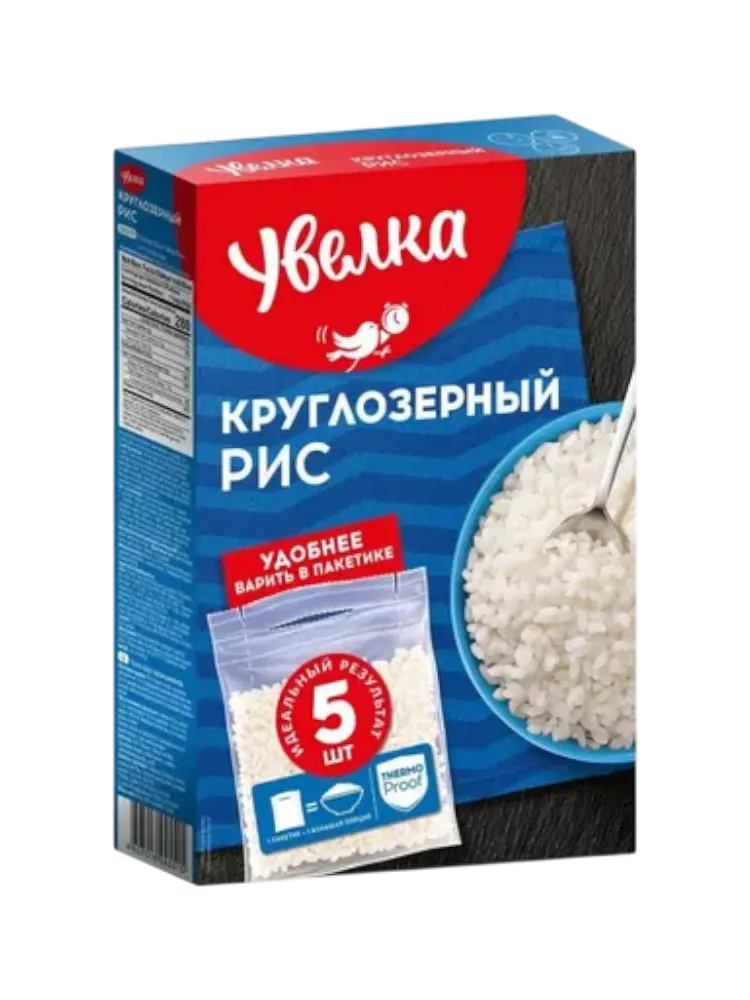 КРУПА УВЕЛКА 5*80Г РИС КРУГЛОЗЕРНЫЙ ШЛИФ