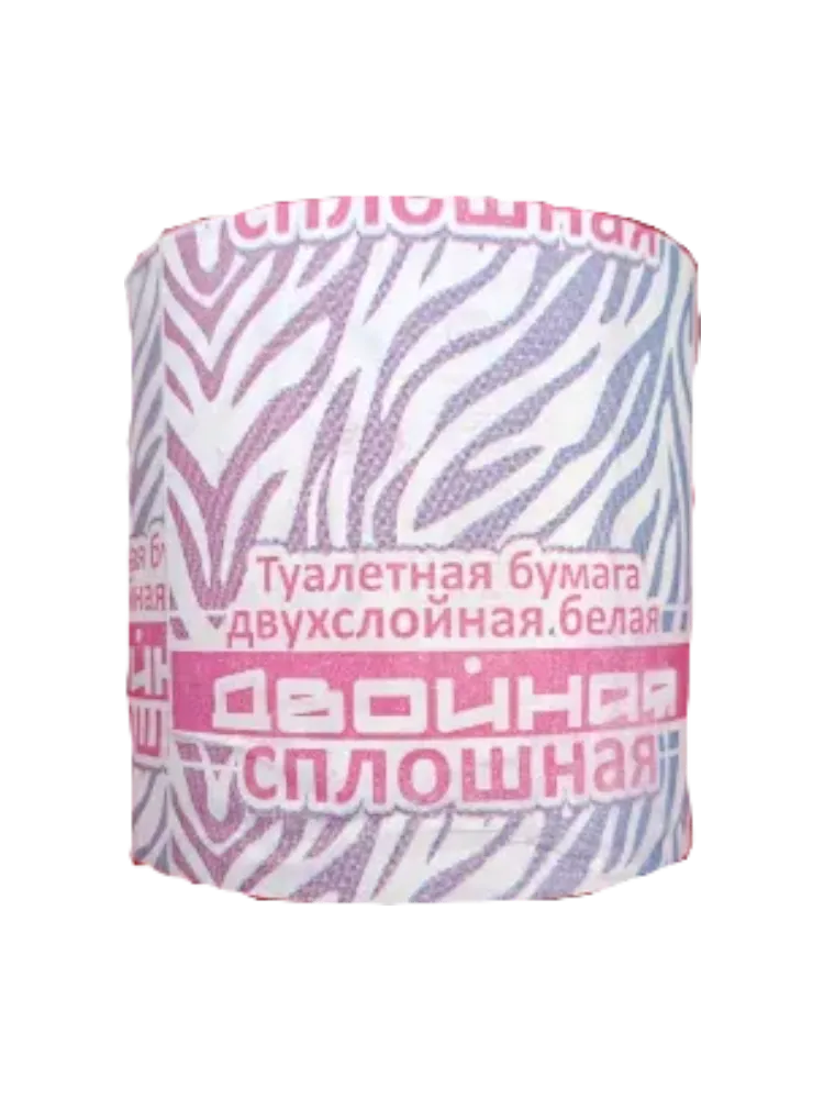 ТУАЛЕТ БУМАГА ВЕЛЕСК ДВОЙНАЯ СПЛОШНАЯ