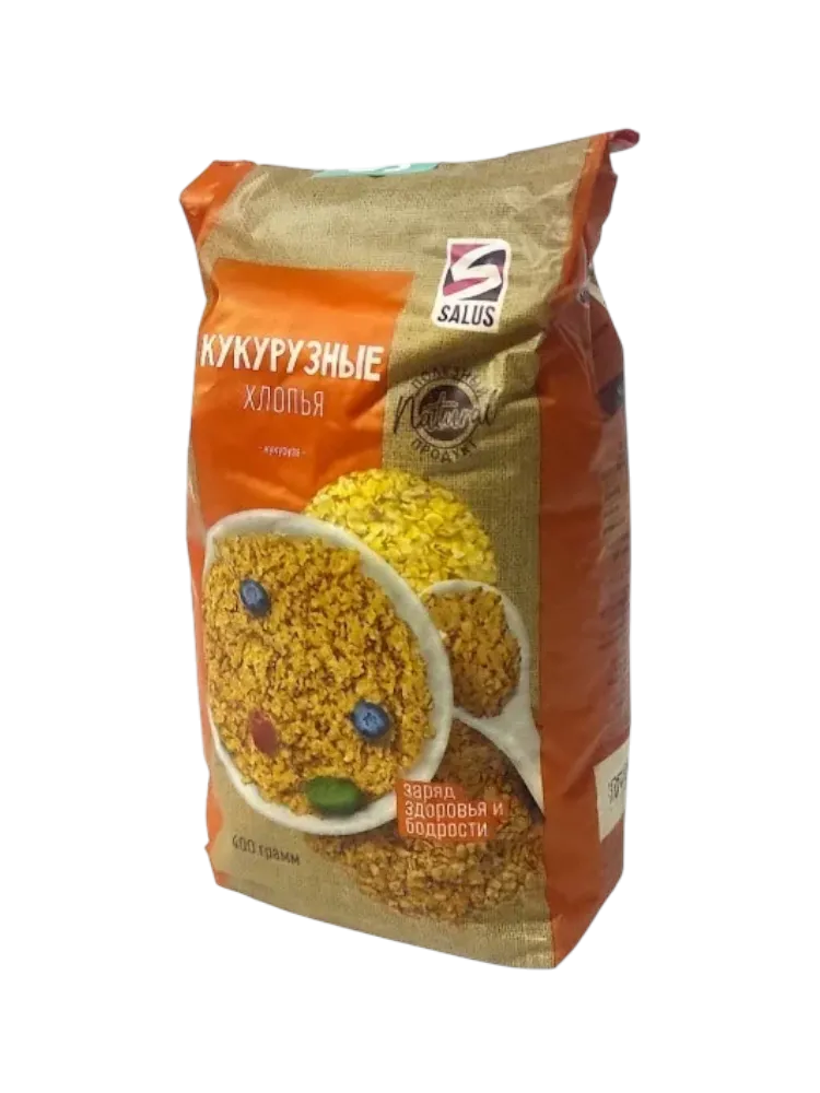 ХЛОПЬЯ SALUS КУКУРУЗНЫЕ 400ГР М/У