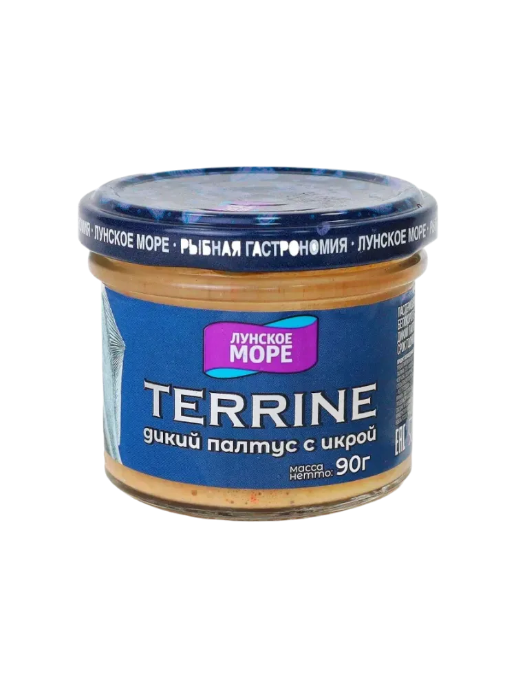 ПАШТЕТ ЛУНСКОЕ МОРЕ 90Г TERRINE ДИКИЙ ПАЛТУС С ИКРОЙ СТ/Б