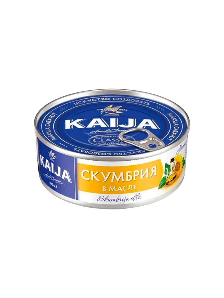 КОНСЕРВЫ СКУМБРИЯ KAIJA 240Г В МАСЛЕ КЛЮЧ 