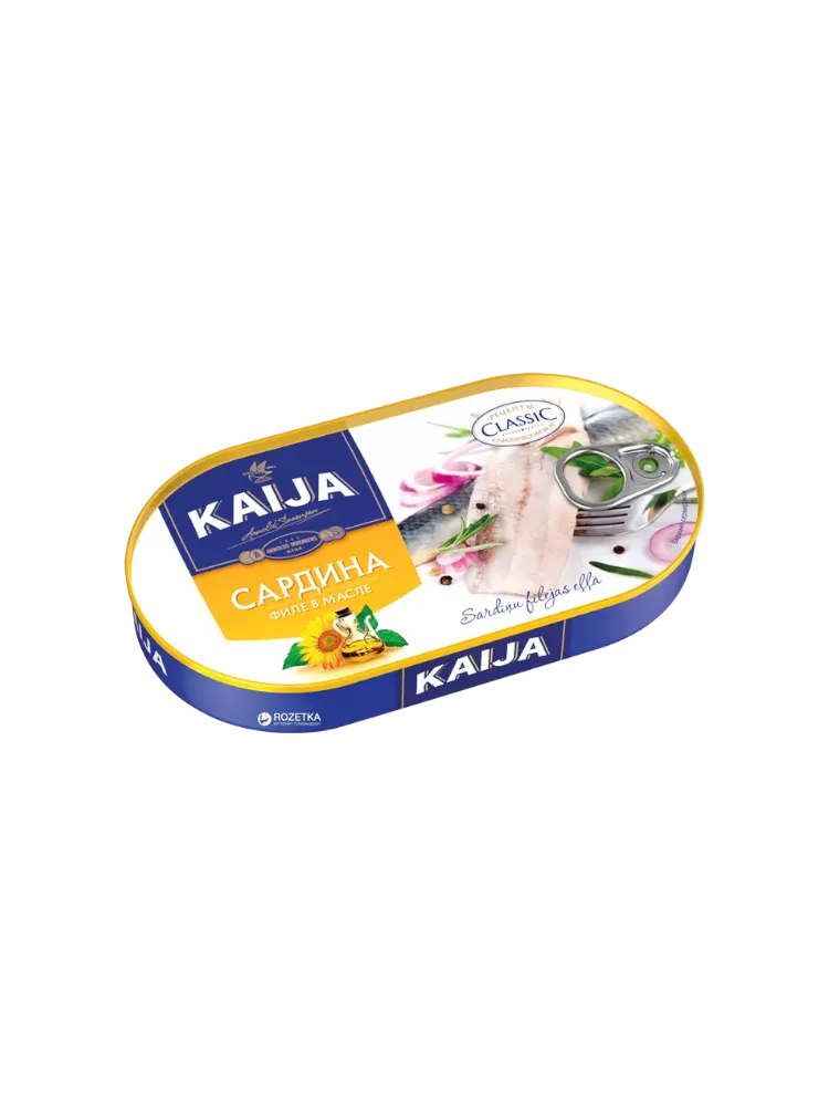 КОНСЕРВЫ ФИЛЕ САРДИНА В МАСЛЕ 170Г KAIJA КЛЮЧ