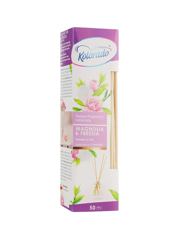АРОМАДИФФУЗОР KOLORADO 50МЛ AROMA STICKS MAGNOLIA FREESIA