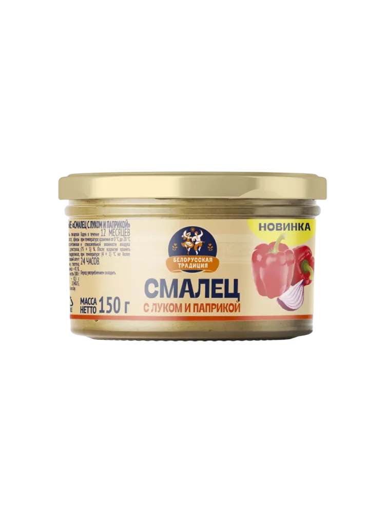 ПАШТЕТ БЕЛОРУССКАЯ ТРАДИЦИЯ 150Г СМАЛЕЦ С ЛУКОМ И ПАПРИКОЙ СТ/Б