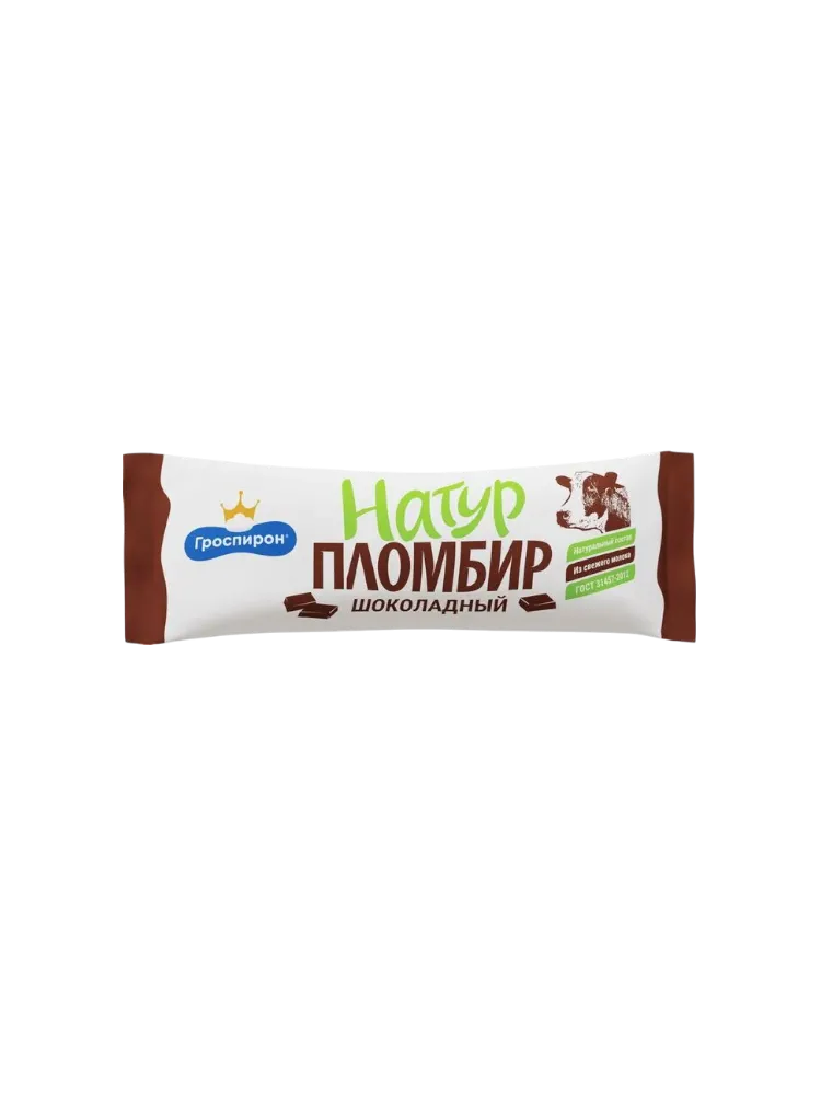 МОРОЖ ГРОСПИРОН 80Г НАТУР ПЛОМБИР ВАНИЛЬ В ТЕМН ШОК