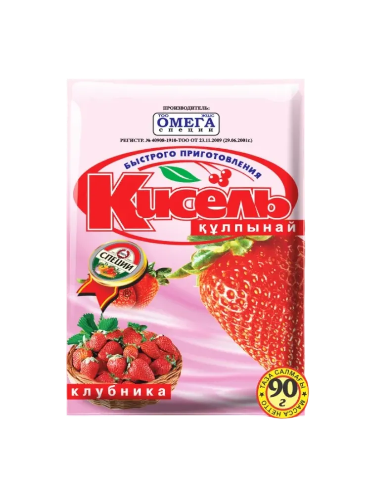 КИСЕЛЬ ОМЕГА 90Г КЛУБНИКА 