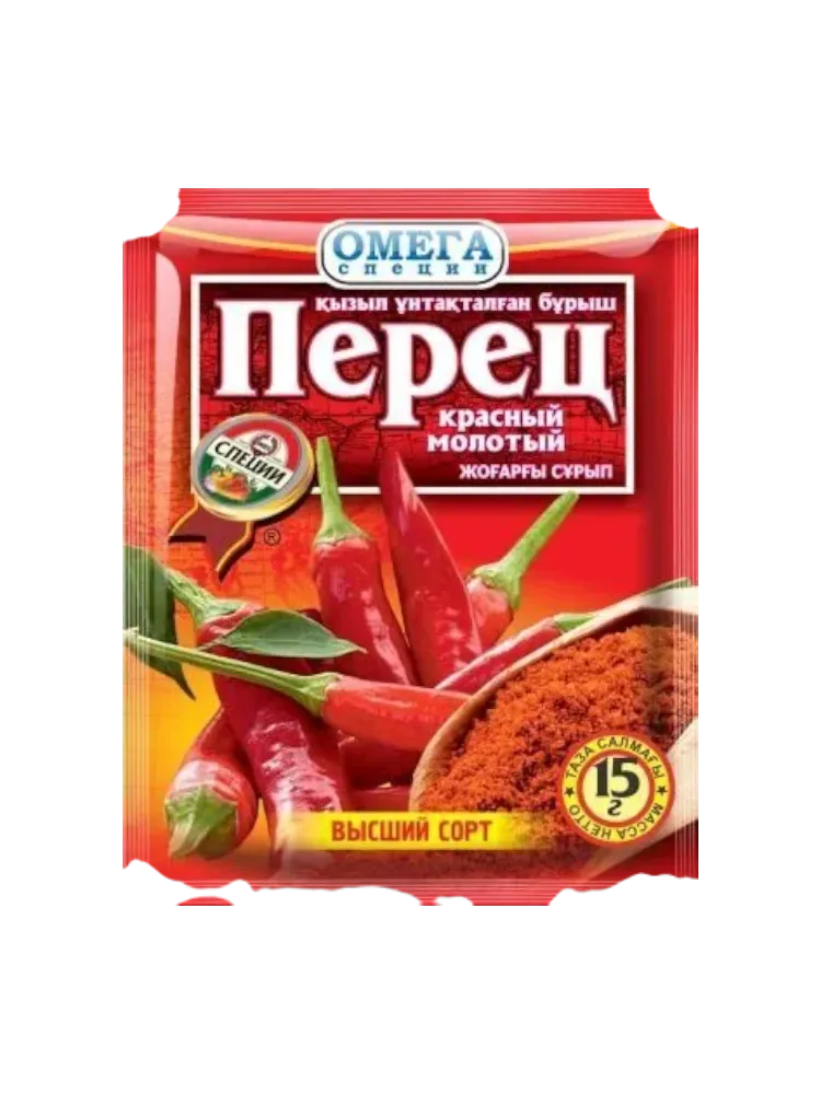 ПЕРЕЦ ОМЕГА 15Г КРАСНЫЙ МОЛОТЫЙ