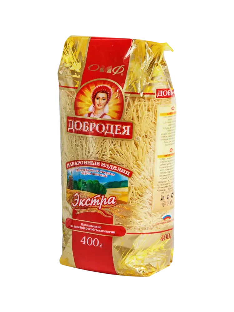 МАКАРОНЫ ДОБРОДЕЯ 400Г ВЕРМИШЕЛЬ НИТОЧКА