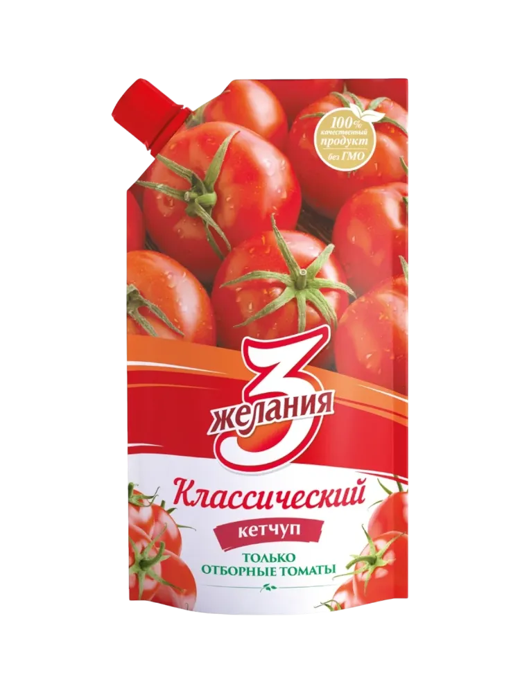 КЕТЧУП 3 ЖЕЛАНИЯ 250Г КЛАССИЧЕСКИЙ Д/П ДОЗ