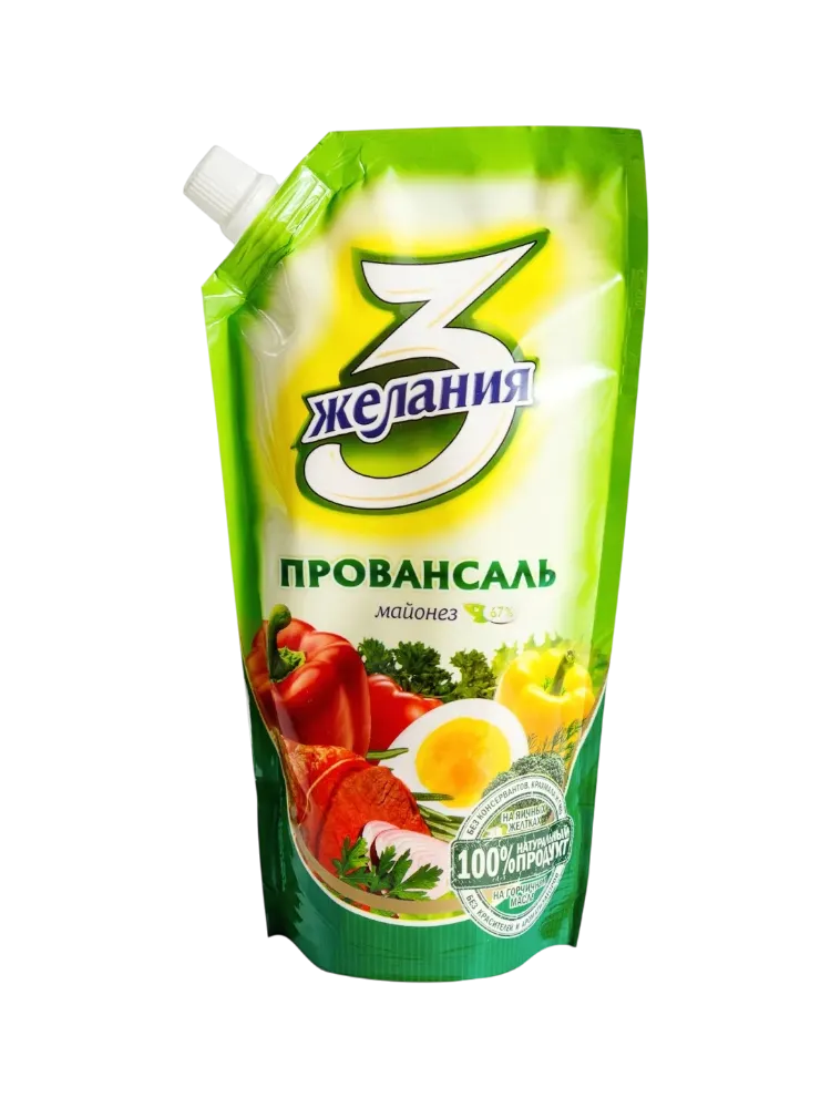 МАЙОНЕЗ 3 ЖЕЛАНИЯ 190Г ПРОВАНСАЛЬ КЛАССИЧЕСКИЙ М/У ДОЗ ЕФК 