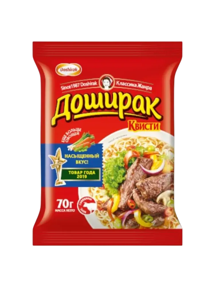ЛАПША ДОШИРАК КВИСТИ 70Г ГОВЯДИНА 