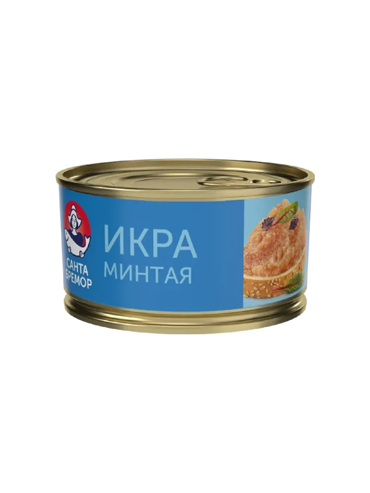 ИКРА САНТА БРЕМОР 130Г МИНТАЯ  ДЕЛИКАТЕСНАЯ ЛЮКС Ж/Б КЛЮЧ 