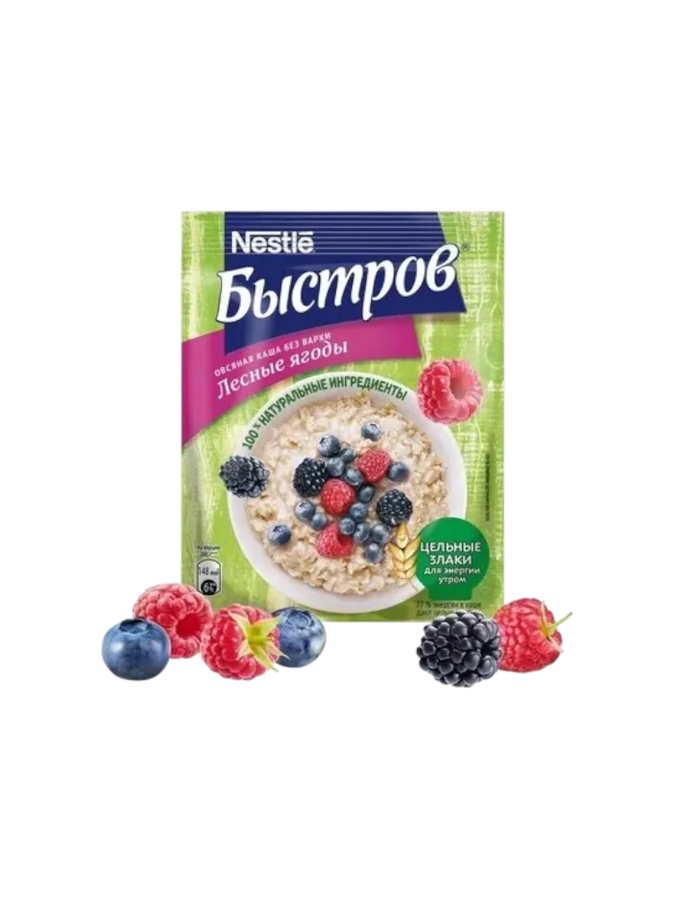 КАША БЫСТРОВ ОВСЯН ЛЕСНЫЕ ЯГОДЫ ВИТАМИН С 40Г 1 САШЕТ