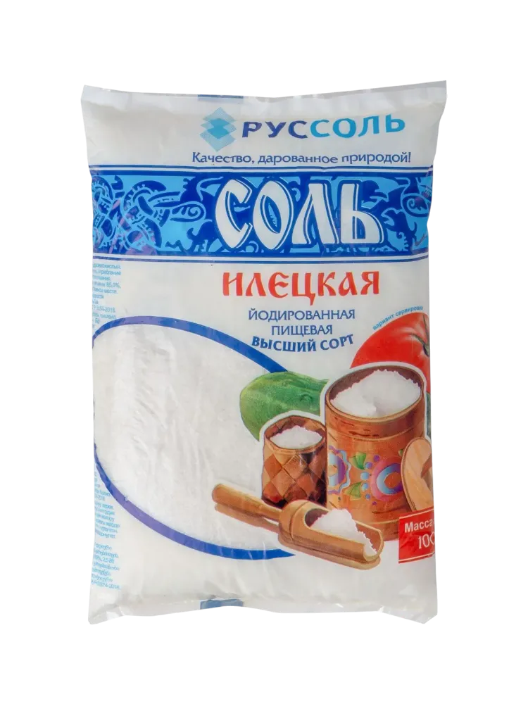 СОЛЬ ИЛЕЦКАЯ 1КГ М/У ЙОДИРОВАННАЯ - фото 2