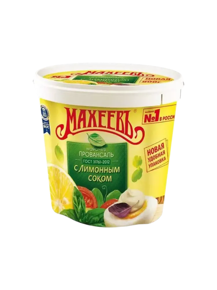 МАЙОНЕЗ МАХЕЕВ 800Г ПРОВАНСАЛЬ С ЛИМОН СОКОМ ВЕДРО 