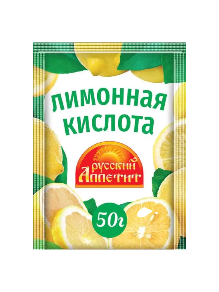 ПРИПРАВА РУССКИЙ АППЕТИТ 50Г ЛИМОННАЯ КИСЛОТА