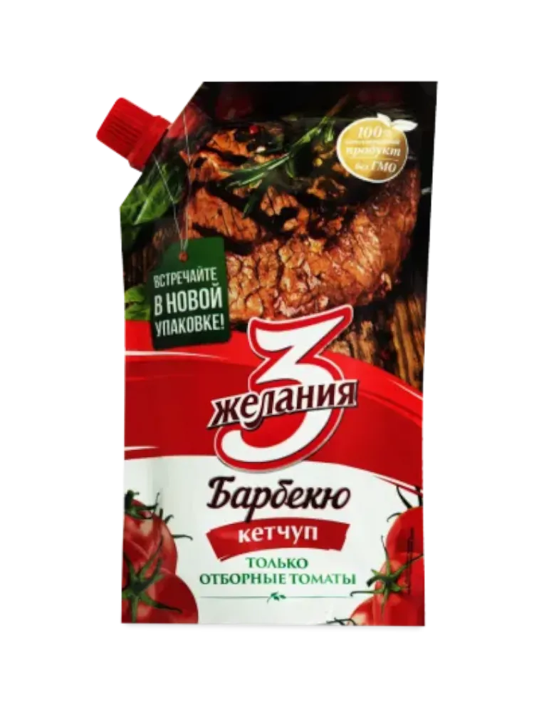 КЕТЧУП 3 ЖЕЛАНИЯ 250Г БАРБЕКЮ С ДОЗАТОРОМ
